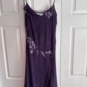 SUE WONG SILK EVENING DRESS & SHAWL